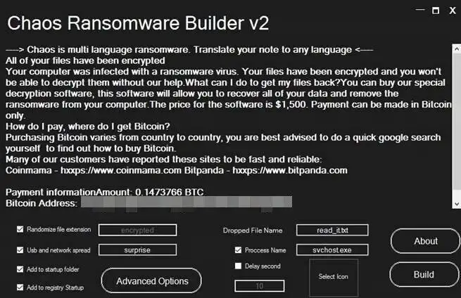 chaos Ransomware Builder