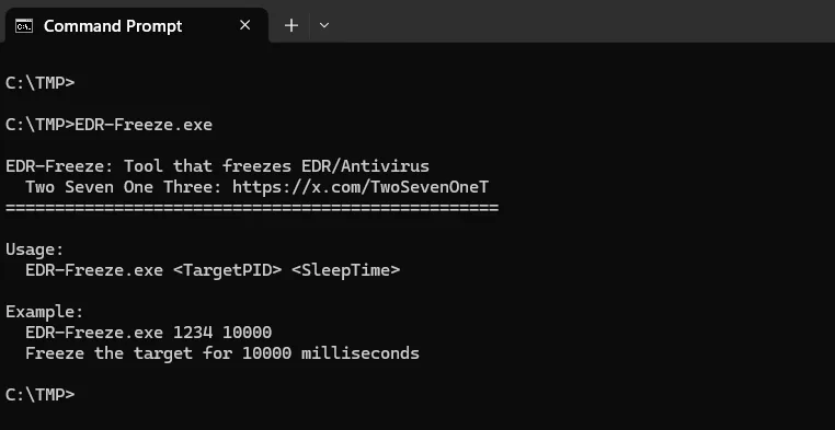راهنمای ابزار EDR-Freeze