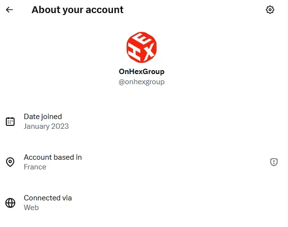 صفحه About-this-account در توییتر