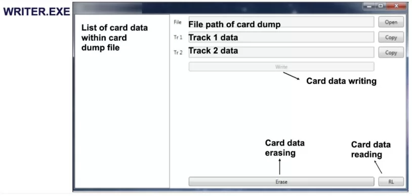 برنامه writer.exe کارت اعتباری