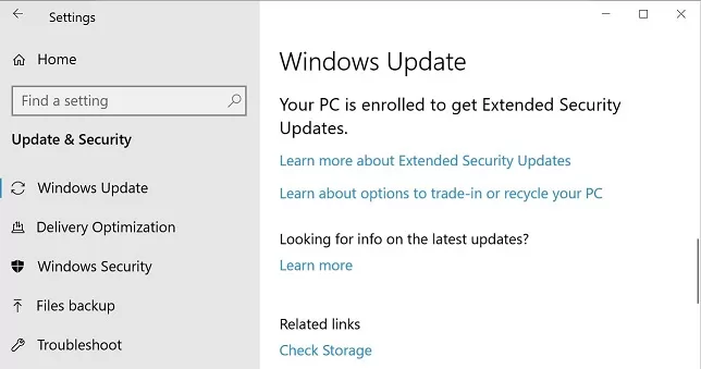 تکمیل ثبت نام در esu ویندوز 10